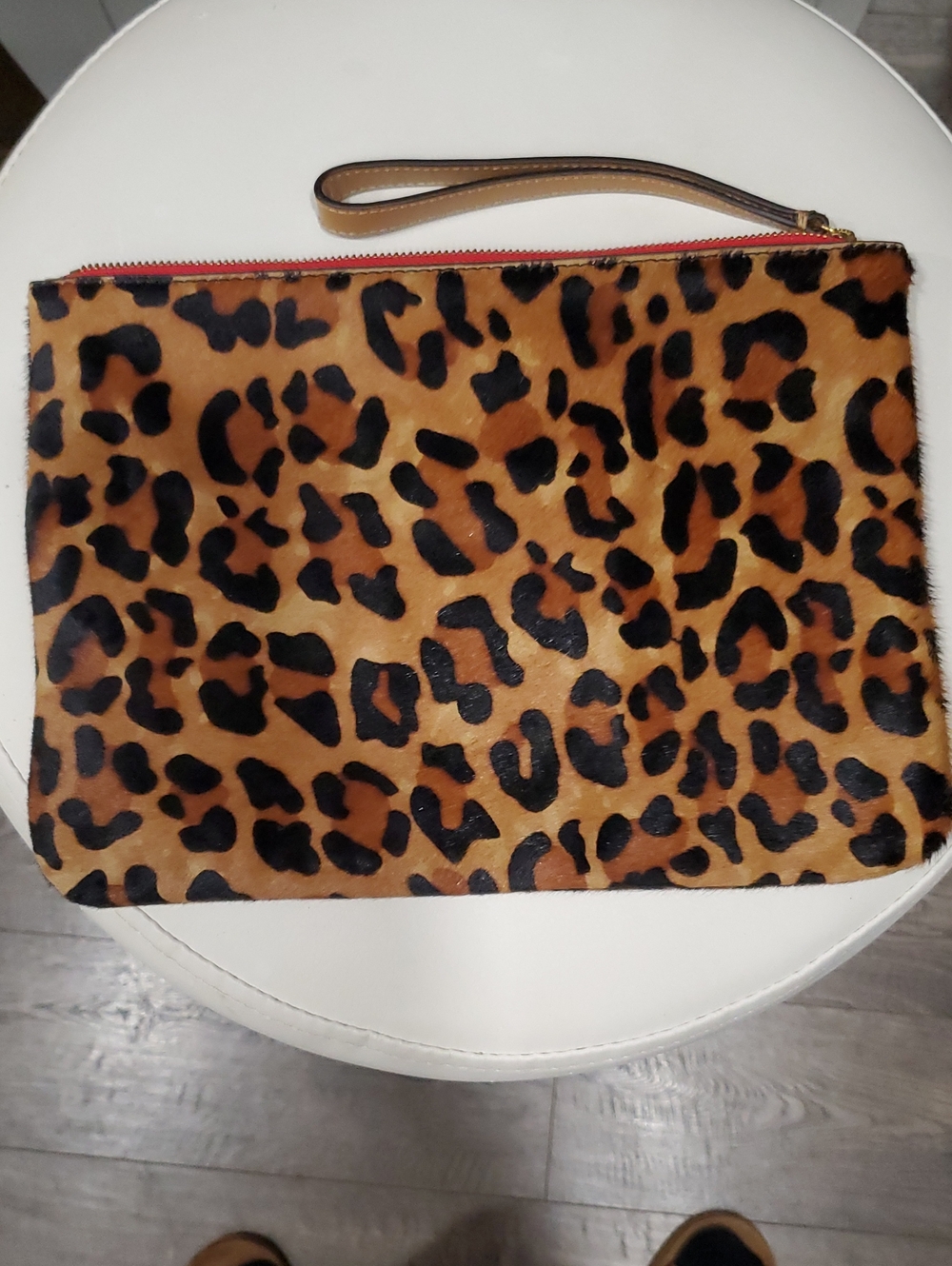 Banana Republic Leopard Print Wristlet Clutch - Brown/Black